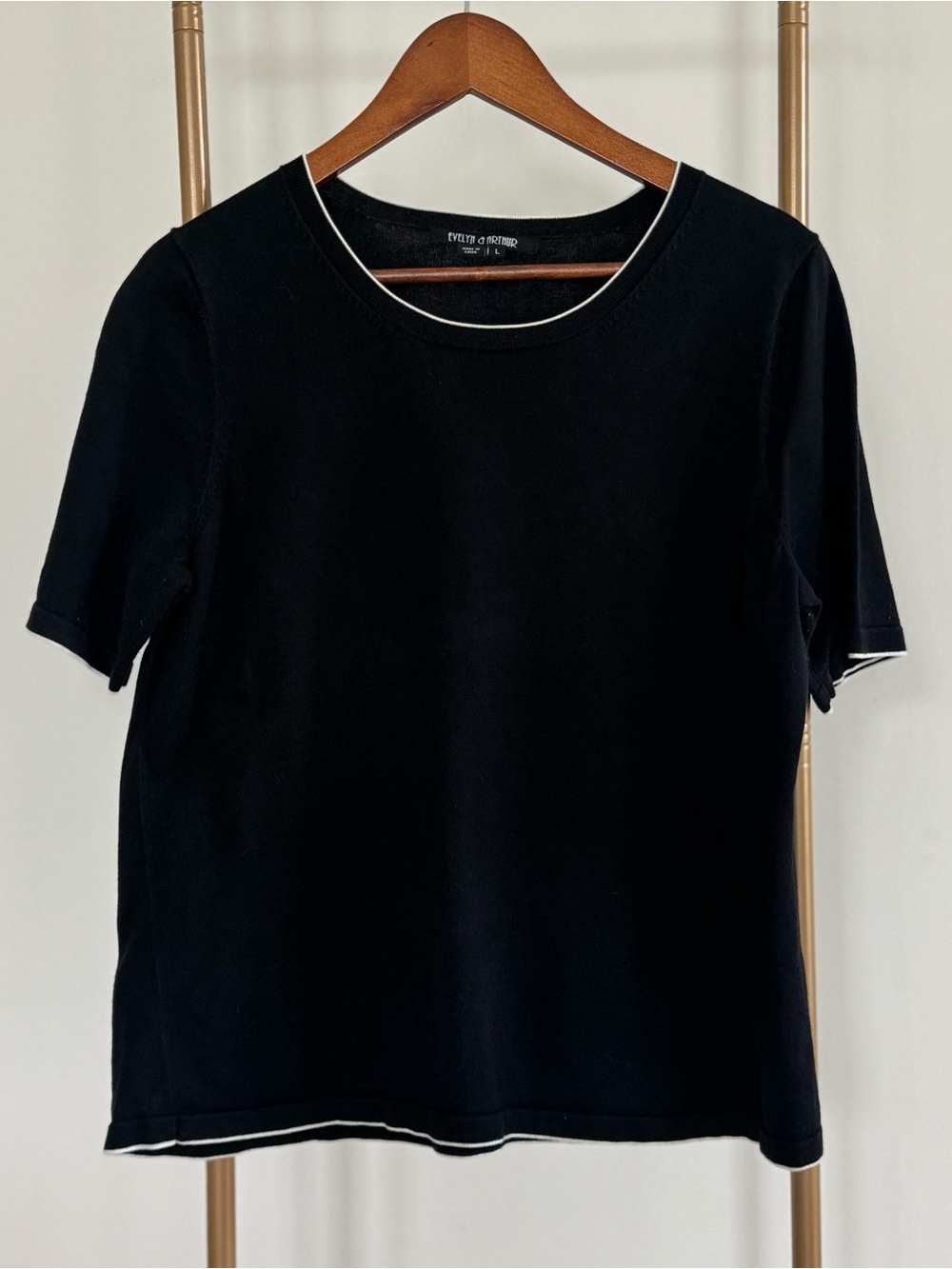 Evelyn & Arthur Pima Cotton Knit Top | Size Large